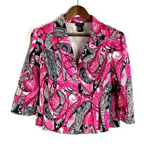 RQT Paisley 3 Button 3/4 Sleeve Jacket PL